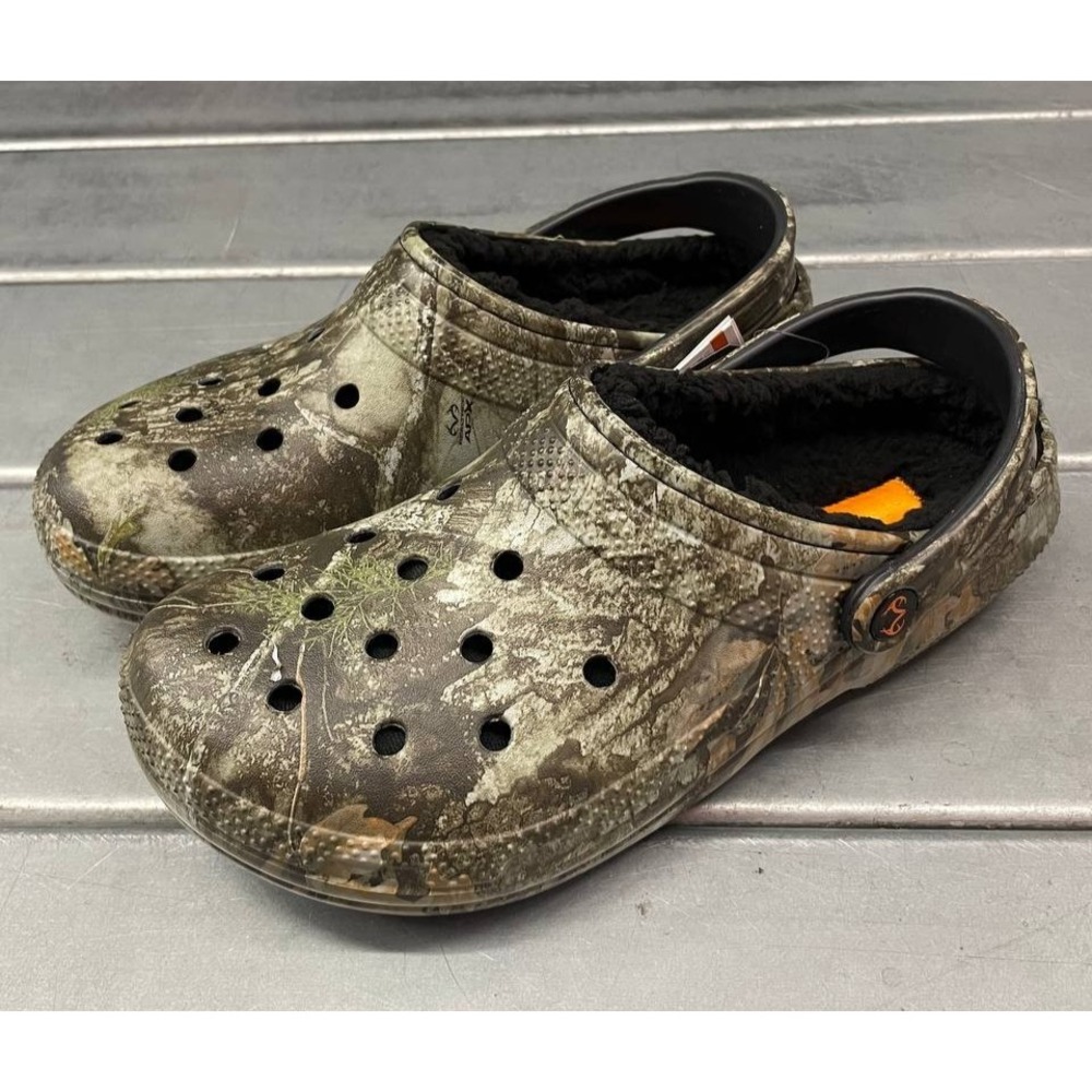 Crocs Real Tree APX Lined‎ Classic Clog Mens 8 Womens 10 Camo Comfort